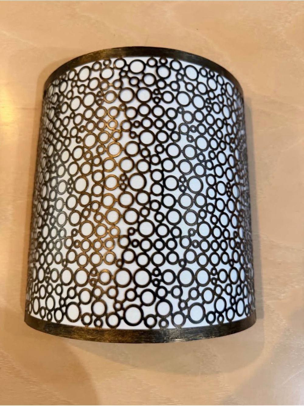 Decorative Bronze Metal Circle Pattern Wall Sconce LED Accent Light